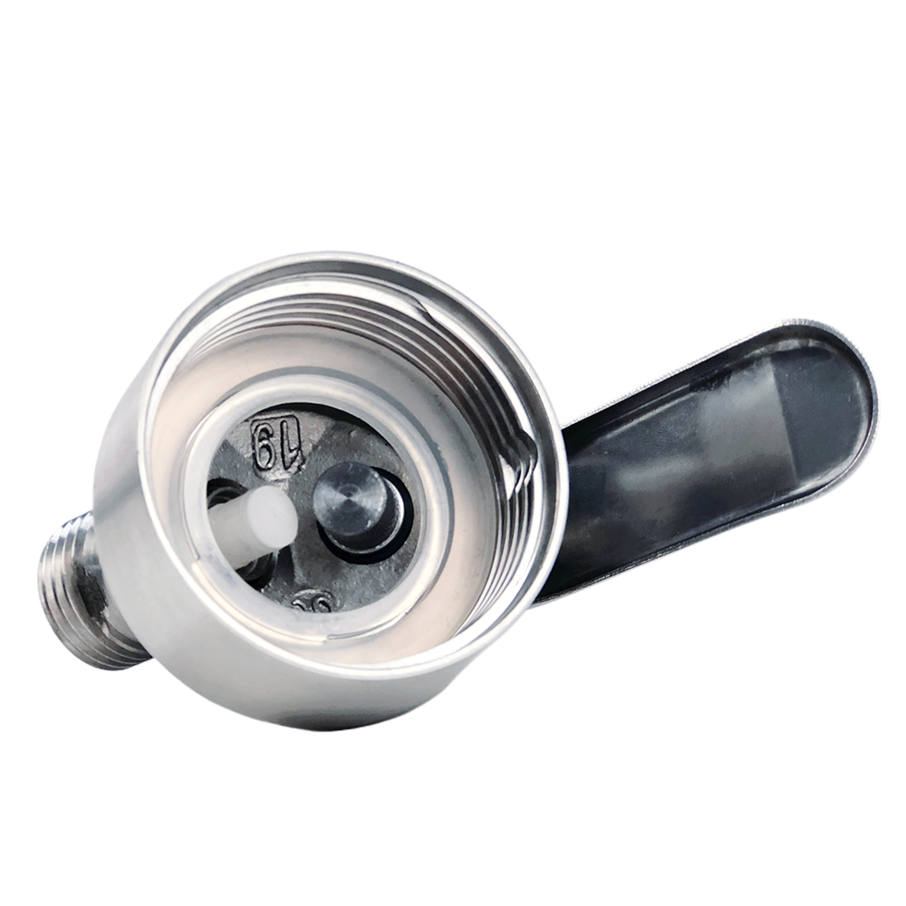 reinforced metal valve detail of stainless steel cream whipper – precision gas control and leak-proof design